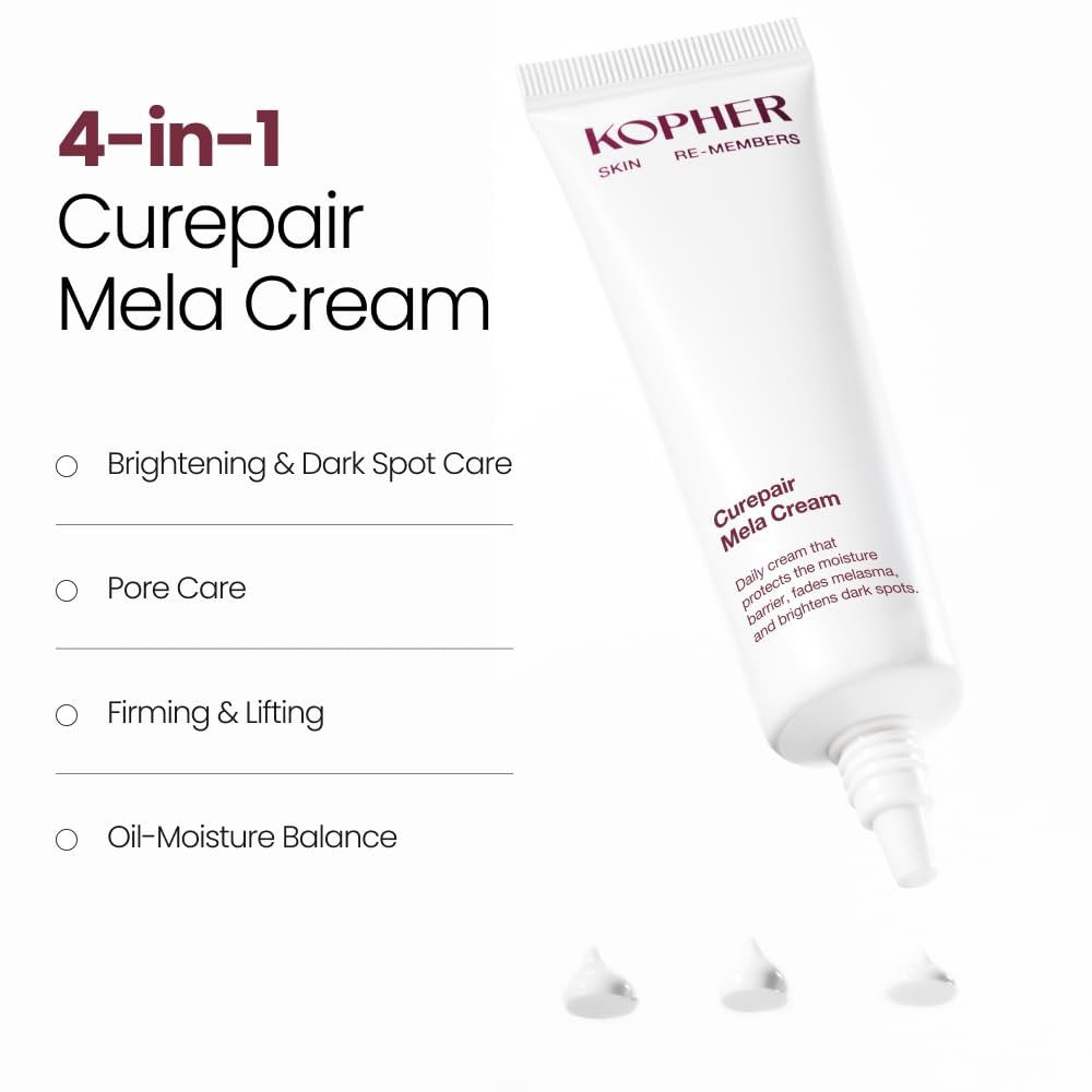 Kopher Curepair Mela Cream [4ever Edition] - Soothing & Repairing Moisturizer for Sensitive Skin with 10 Growth Factors, Redness Relief, Barrier Strengthening, Korean Skincare (1.18 fl.oz.) Avelisse