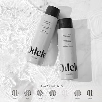 Odele Moisture Repair Sulfate-Free Shampoo & Conditioner Set – Intense Hydration for Dry or Damaged Hair, 13 Fl Oz Each (2-Pack) Avelisse