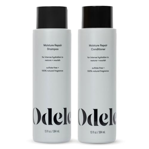 Odele Moisture Repair Sulfate-Free Shampoo & Conditioner Set – Intense Hydration for Dry or Damaged Hair, 13 Fl Oz Each (2-Pack) Avelisse