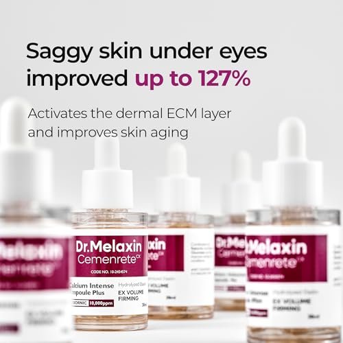 Dr.Melaxin Cemenrete Calcium Ampoule Plus – Under Eye Serum with Adenosine and Niacinamide for Dark Circles, Fine Lines, Eye Bags, and Sagging Skin (1.01 fl oz) Avelisse