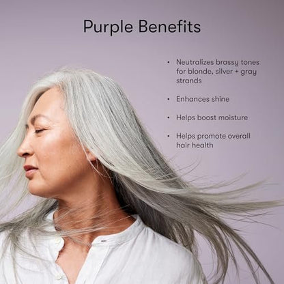 Odele Sulfate-Free Purple Shampoo & Conditioner Set for Blonde, Silver & Gray Hair - 13 Fl Oz Each (2-Pack) - Neutralizes Brassy Tones Avelisse