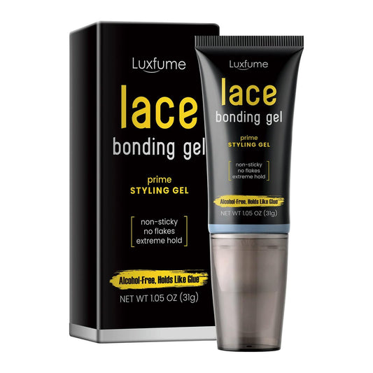 Luxfume Lace Bonding Gel – Invisible Wig Glue with Brush Head Design, Temporary Daily Hold for Lace Front Wigs, Skin-Friendly Formula for Women & Men