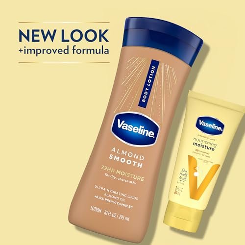 Vaseline Almond Smooth Body Lotion with Pro-Vitamin B5 – 72-Hour Moisture for Extremely Dry Skin – 10 Fl Oz - görsel 6