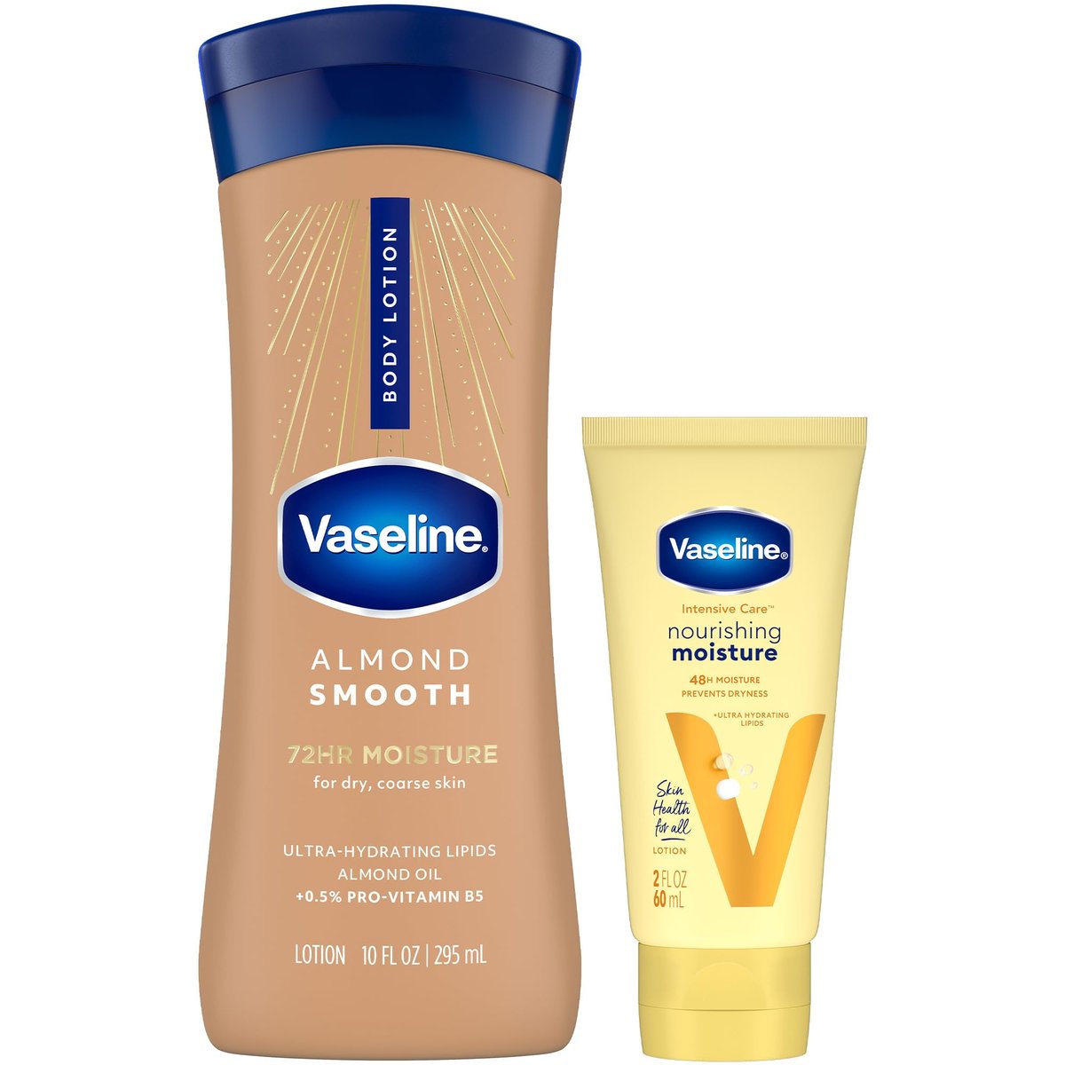 Vaseline Almond Smooth Body Lotion with Pro-Vitamin B5 – 72-Hour Moisture for Extremely Dry Skin – 10 Fl Oz - görsel 1