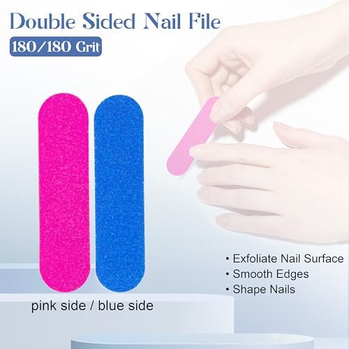 Qsnidy 30 Pack Disposable Manicure Kit – Individually Wrapped 3-Piece Press-On Nail Prep Set with Mini File, Cuticle Stick & Prep Pad for Salon, Home, Travel - görsel 10