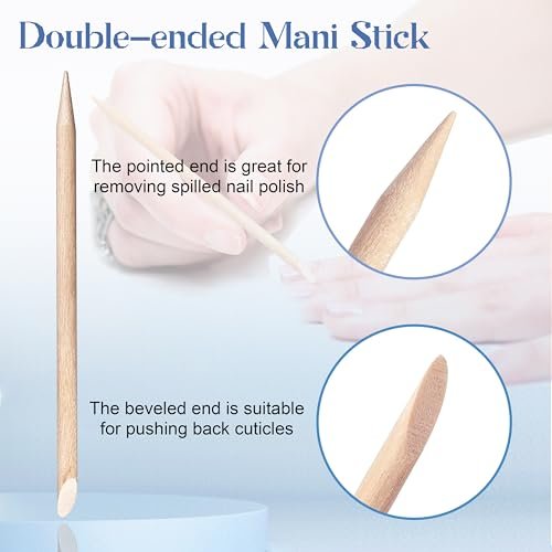 Qsnidy 30 Pack Disposable Manicure Kit – Individually Wrapped 3-Piece Press-On Nail Prep Set with Mini File, Cuticle Stick & Prep Pad for Salon, Home, Travel - görsel 8