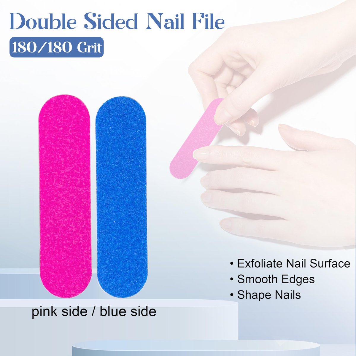 Qsnidy 30 Pack Disposable Manicure Kit – Individually Wrapped 3-Piece Press-On Nail Prep Set with Mini File, Cuticle Stick & Prep Pad for Salon, Home, Travel - görsel 9