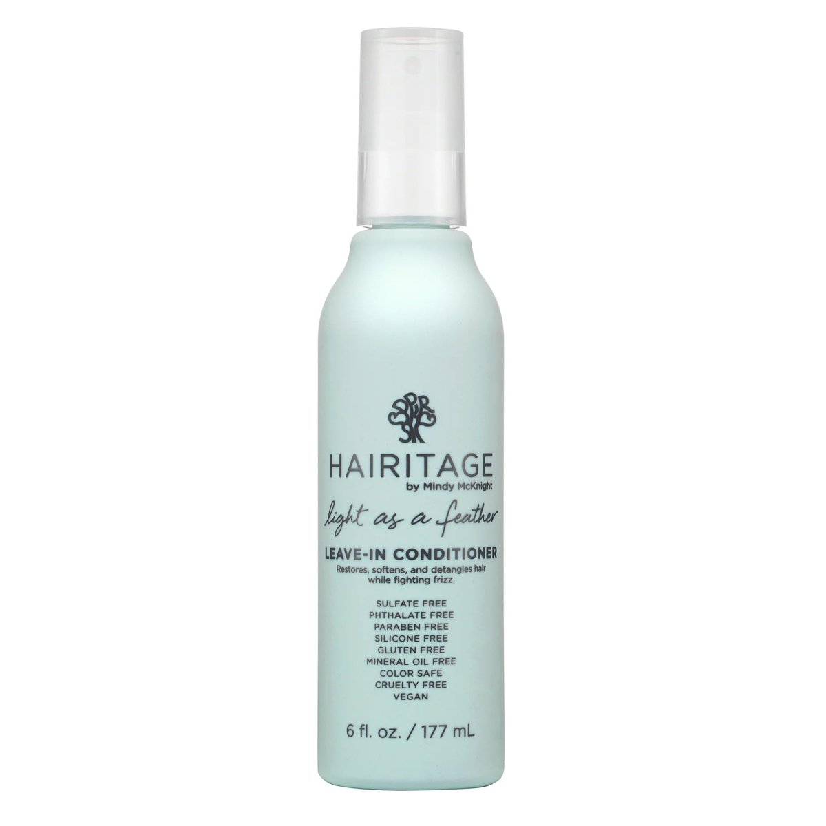 Hairitage Detangling Leave-in Conditioner Spray - Lightweight Leave In Hair Treatment for Dry Damaged + Curly, Fine, Wavy, Frizzy Hair - Sulfate Free - Cherry + Amber Scent, 6 Fl oz - görsel 2