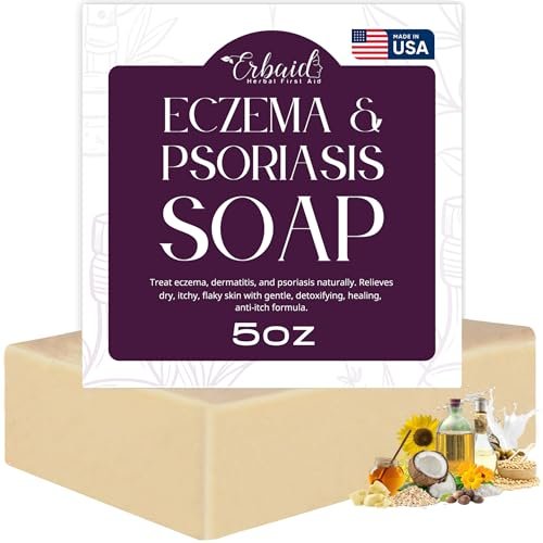 Eczema Soap Bar for Face and Body – All Natural Dermatitis, Psoriasis Treatment for Dry Itchy Sensitive Skin Relief – Gentle Detoxifying, Healing, Anti-Itch, Oatmeal Goat Milk Wash for Kids & Adults - görsel 2