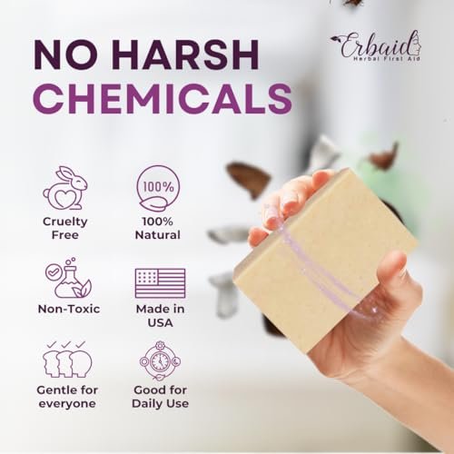 Eczema Soap Bar for Face and Body – All Natural Dermatitis, Psoriasis Treatment for Dry Itchy Sensitive Skin Relief – Gentle Detoxifying, Healing, Anti-Itch, Oatmeal Goat Milk Wash for Kids & Adults - görsel 8