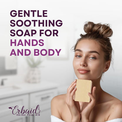 Eczema Soap Bar for Face and Body – All Natural Dermatitis, Psoriasis Treatment for Dry Itchy Sensitive Skin Relief – Gentle Detoxifying, Healing, Anti-Itch, Oatmeal Goat Milk Wash for Kids & Adults