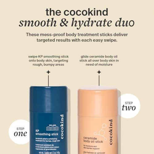 Cocokind KP Smoothing Stick – Mess-Free Keratosis Pilaris Bump Body Scrub for All Skin Types, Fragrance Free, Cruelty Free, Vegan, 1.7 oz Avelisse