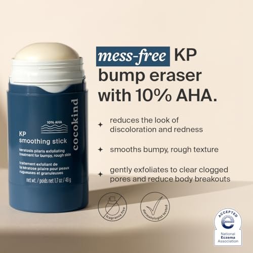 Cocokind KP Smoothing Stick – Mess-Free Keratosis Pilaris Bump Body Scrub for All Skin Types, Fragrance Free, Cruelty Free, Vegan, 1.7 oz Avelisse
