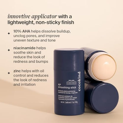 Cocokind KP Smoothing Stick – Mess-Free Keratosis Pilaris Bump Body Scrub for All Skin Types, Fragrance Free, Cruelty Free, Vegan, 1.7 oz Avelisse