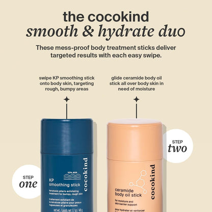Cocokind KP Smoothing Stick – Mess-Free Keratosis Pilaris Bump Body Scrub for All Skin Types, Fragrance Free, Cruelty Free, Vegan, 1.7 oz Avelisse