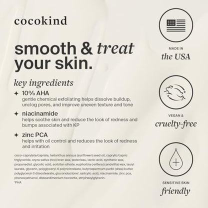 Cocokind KP Smoothing Stick – Mess-Free Keratosis Pilaris Bump Body Scrub for All Skin Types, Fragrance Free, Cruelty Free, Vegan, 1.7 oz Avelisse