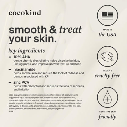 Cocokind KP Smoothing Stick – Mess-Free Keratosis Pilaris Bump Body Scrub for All Skin Types, Fragrance Free, Cruelty Free, Vegan, 1.7 oz Avelisse