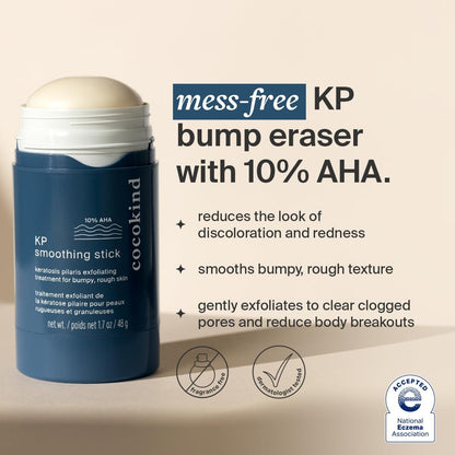 Cocokind KP Smoothing Stick – Mess-Free Keratosis Pilaris Bump Body Scrub for All Skin Types, Fragrance Free, Cruelty Free, Vegan, 1.7 oz Avelisse