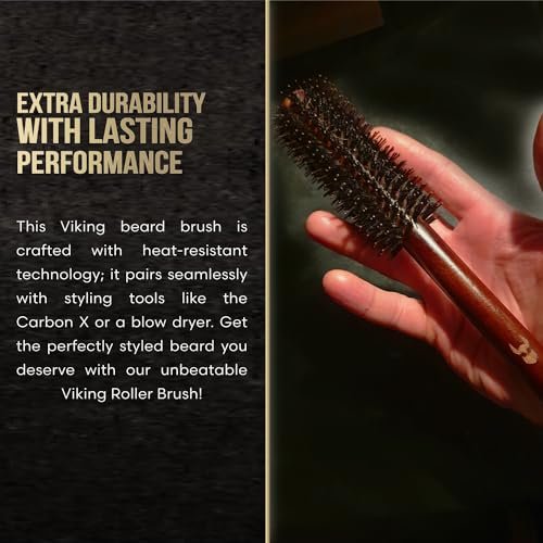 The Beard Struggle Viking Roller Brush – Heat-Resistant Round Brush for Men’s Hair and Beard Styling, Reduce Frizz & Tangles - görsel 12