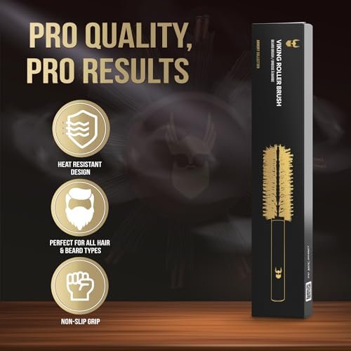 The Beard Struggle Viking Roller Brush – Heat-Resistant Round Brush for Men’s Hair and Beard Styling, Reduce Frizz & Tangles - görsel 8