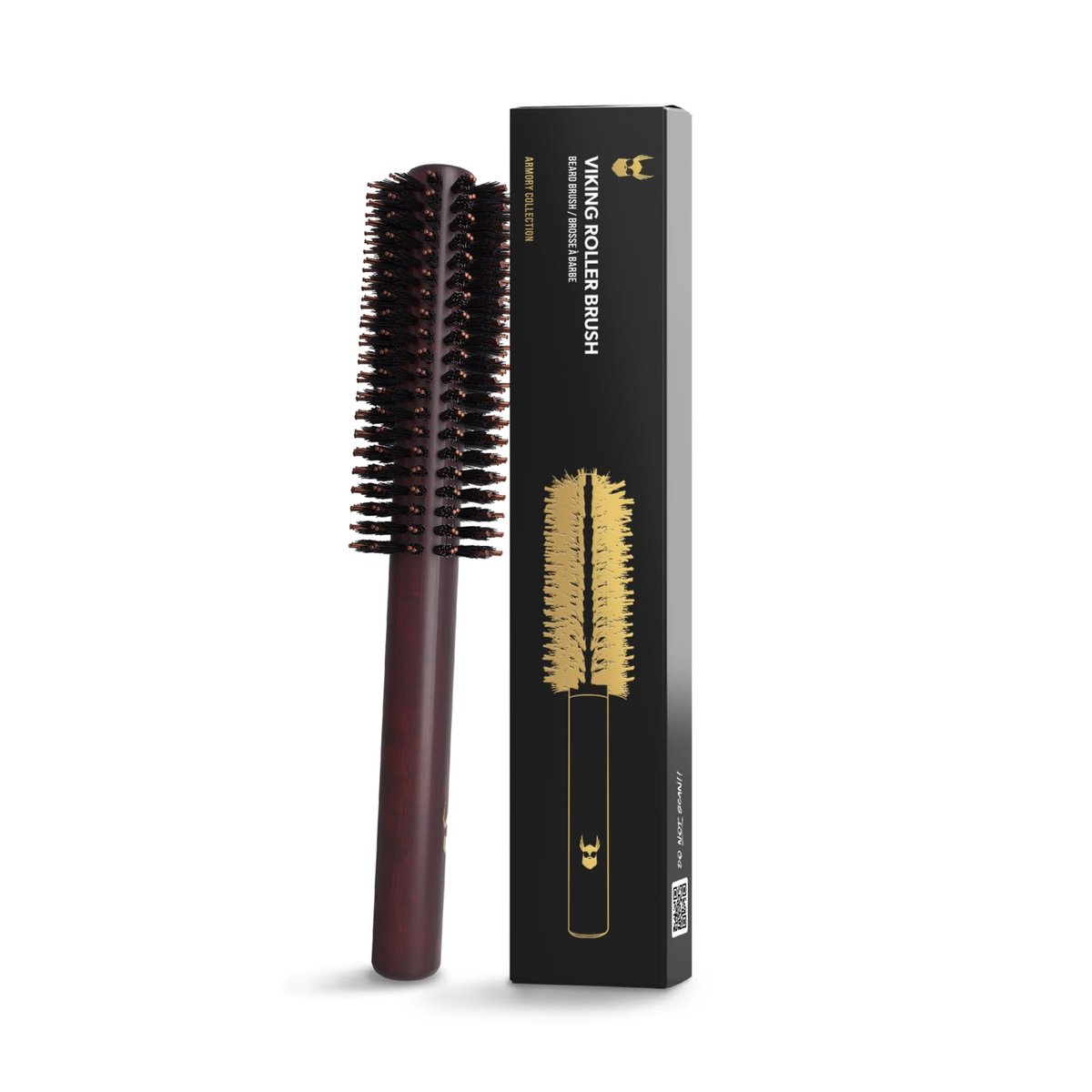 The Beard Struggle Viking Roller Brush – Heat-Resistant Round Brush for Men’s Hair and Beard Styling, Reduce Frizz & Tangles - görsel 1