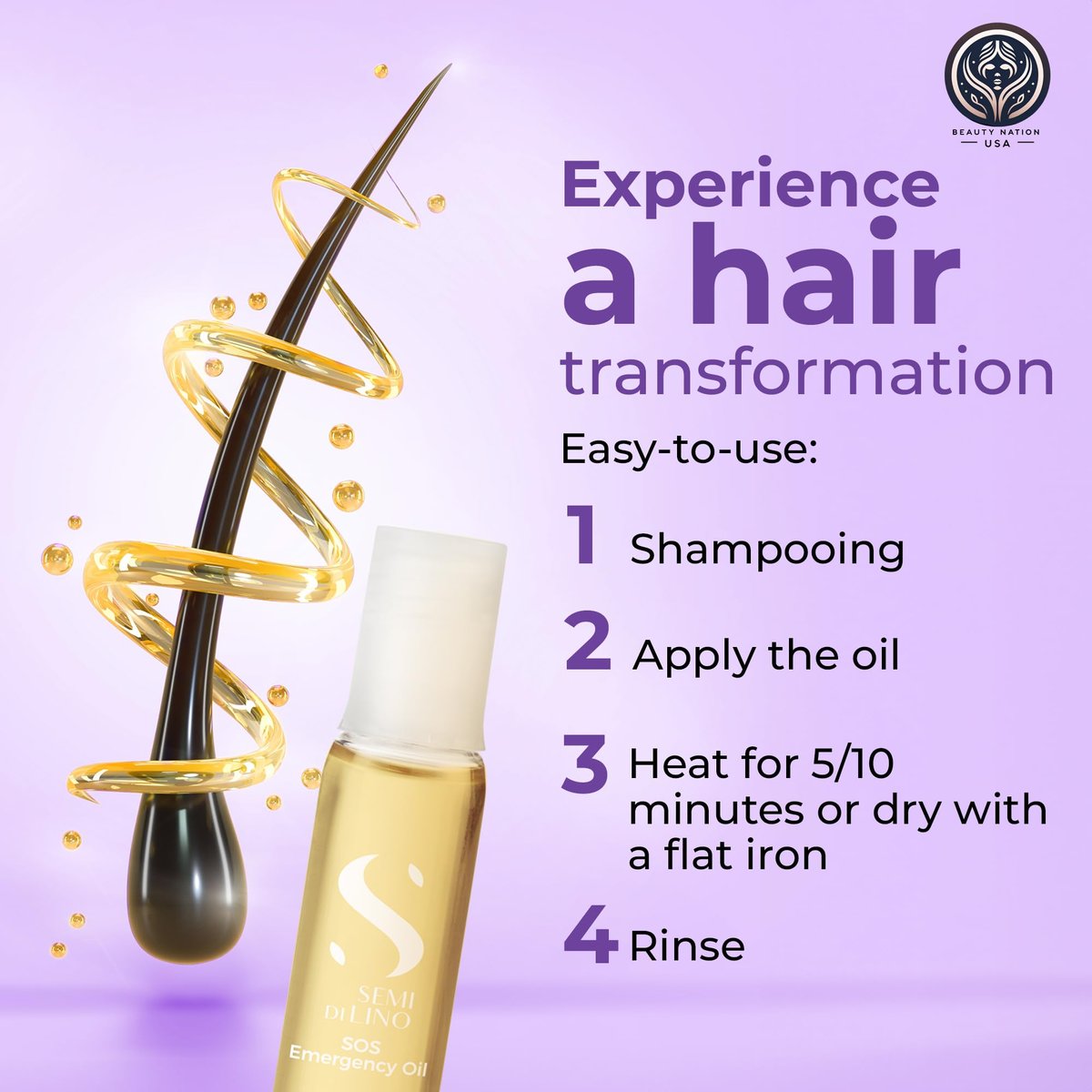 Alfaparf SOS Reconstruction Repair Emergency Oil – 6 Vials with Conditioning Treatment Cap by Beauty Nation Avelisse