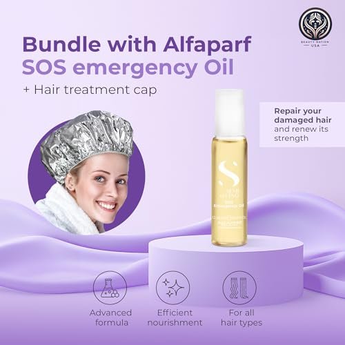 Alfaparf SOS Reconstruction Repair Emergency Oil – 6 Vials with Conditioning Treatment Cap by Beauty Nation Avelisse