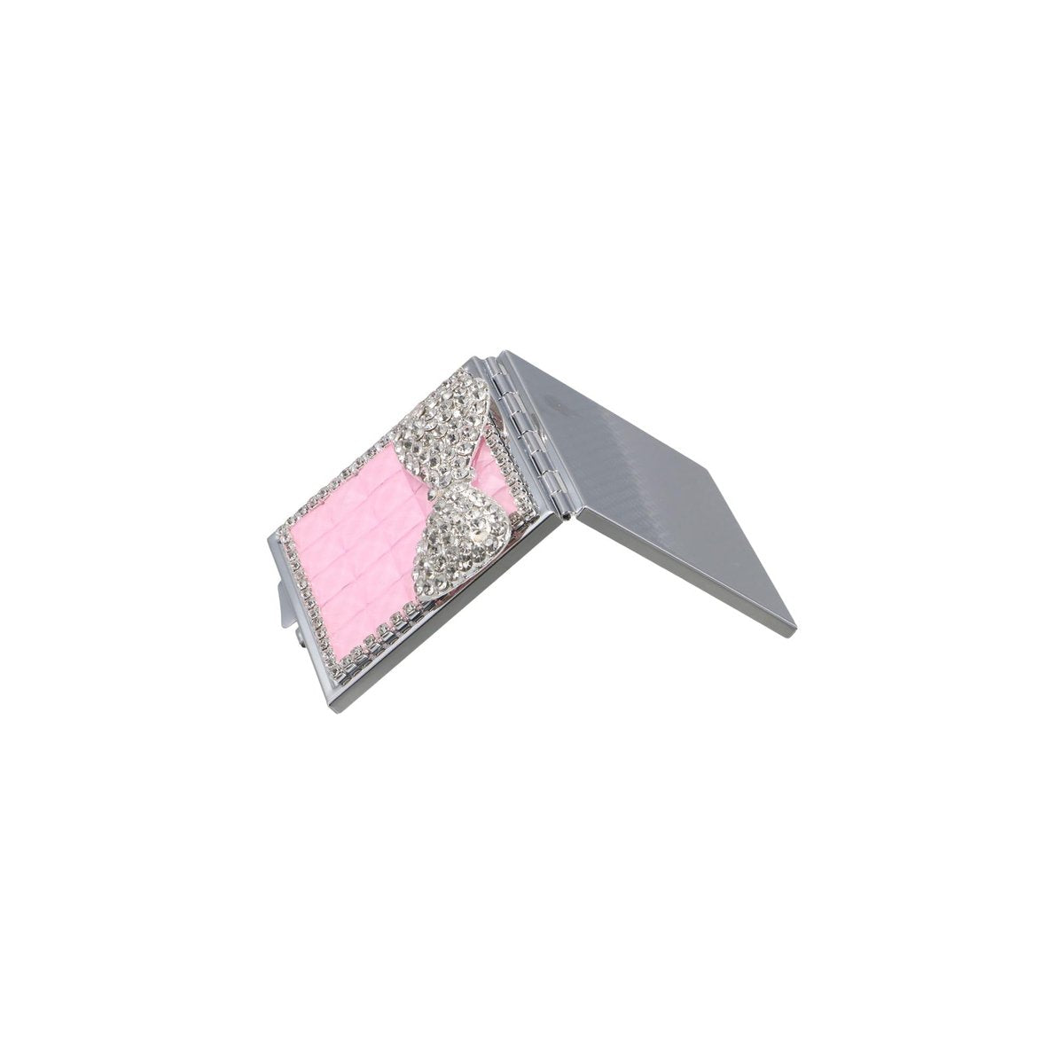 Zaoalife Portable Square Mini Pocket Makeup Mirror - Folding Rhinestone Compact Travel Mirror for Men & Women (Pink) - görsel 9