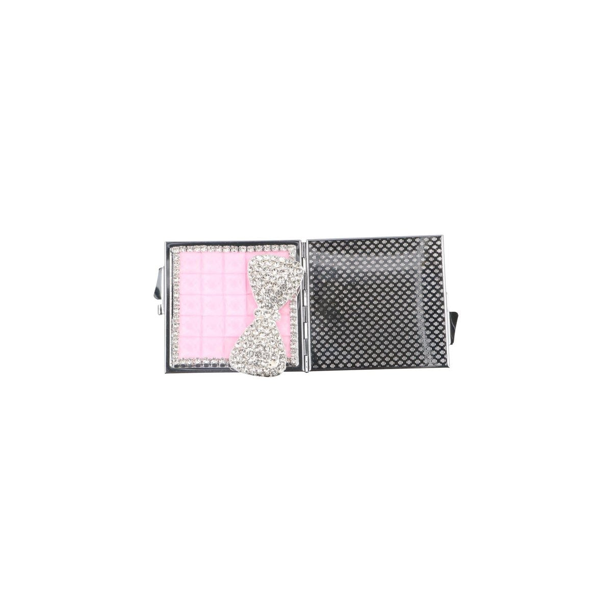 Zaoalife Portable Square Mini Pocket Makeup Mirror - Folding Rhinestone Compact Travel Mirror for Men & Women (Pink) - görsel 11