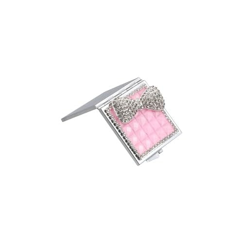 Zaoalife Portable Square Mini Pocket Makeup Mirror - Folding Rhinestone Compact Travel Mirror for Men & Women (Pink) - görsel 8