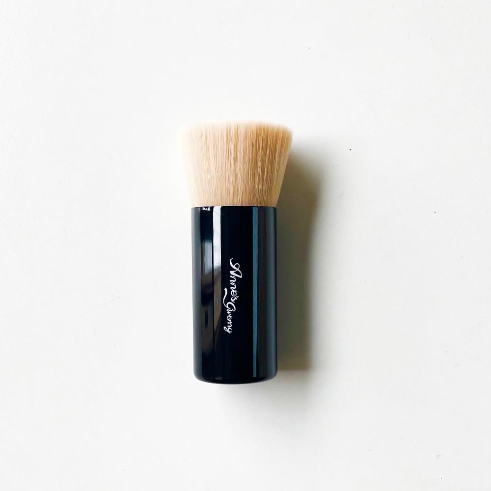 Anne's Giverny Foundation Brush - Professional Blending Brush for Loose Powder & Liquid Foundation, Black Synthetic Avelisse