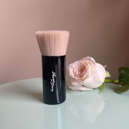 Anne's Giverny Foundation Brush - Professional Blending Brush for Loose Powder & Liquid Foundation, Black Synthetic Avelisse