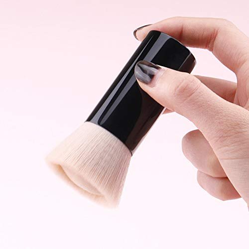 Anne's Giverny Foundation Brush - Professional Blending Brush for Loose Powder & Liquid Foundation, Black Synthetic Avelisse