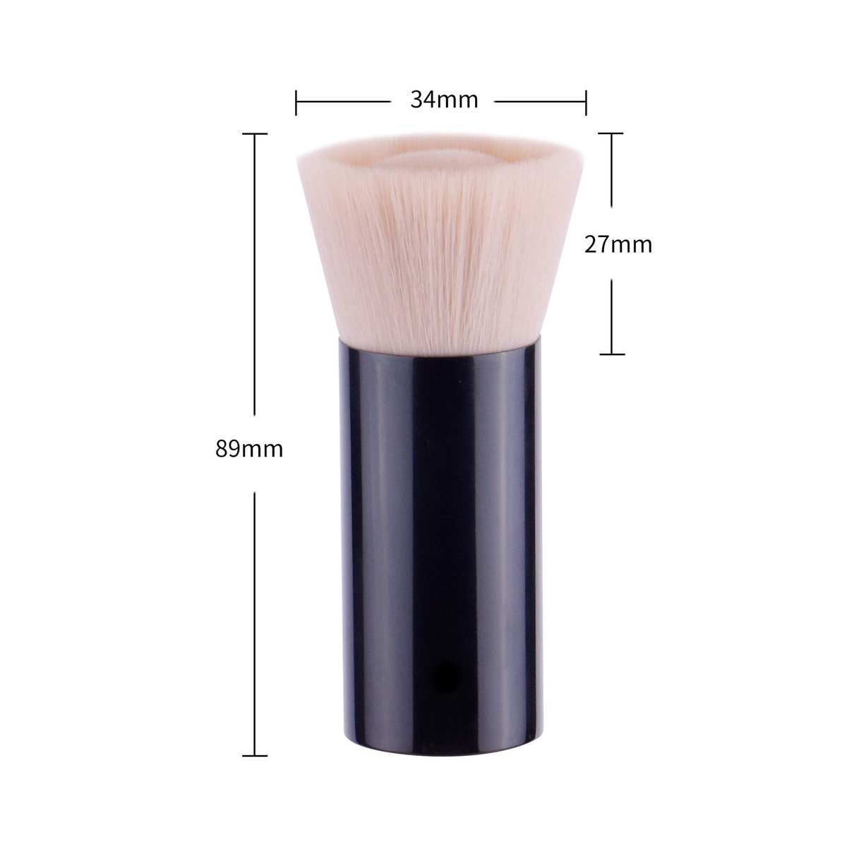 Anne's Giverny Foundation Brush - Professional Blending Brush for Loose Powder & Liquid Foundation, Black Synthetic Avelisse