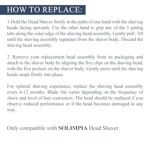 SOLIMPIA Magnetic Shaving Head Replacement – Premium Fit for Electric Shaver Avelisse
