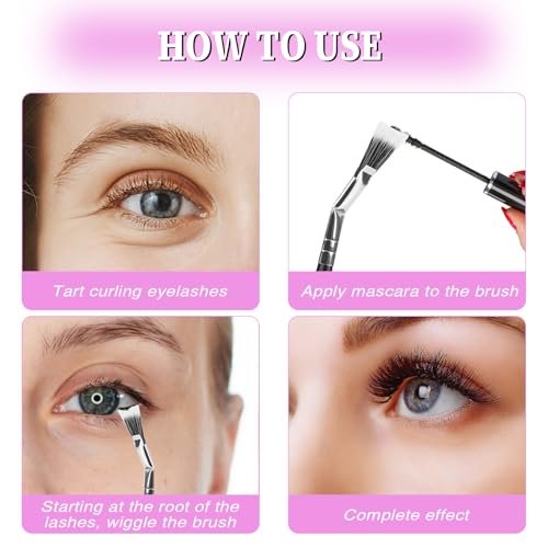 Folding Angle Lash Brush – Scalloped Mascara Fan Brush for Natural Lifted Lashes - görsel 10