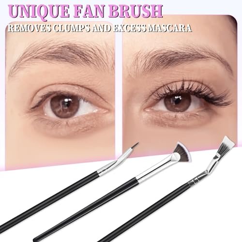 Folding Angle Lash Brush – Scalloped Mascara Fan Brush for Natural Lifted Lashes - görsel 6