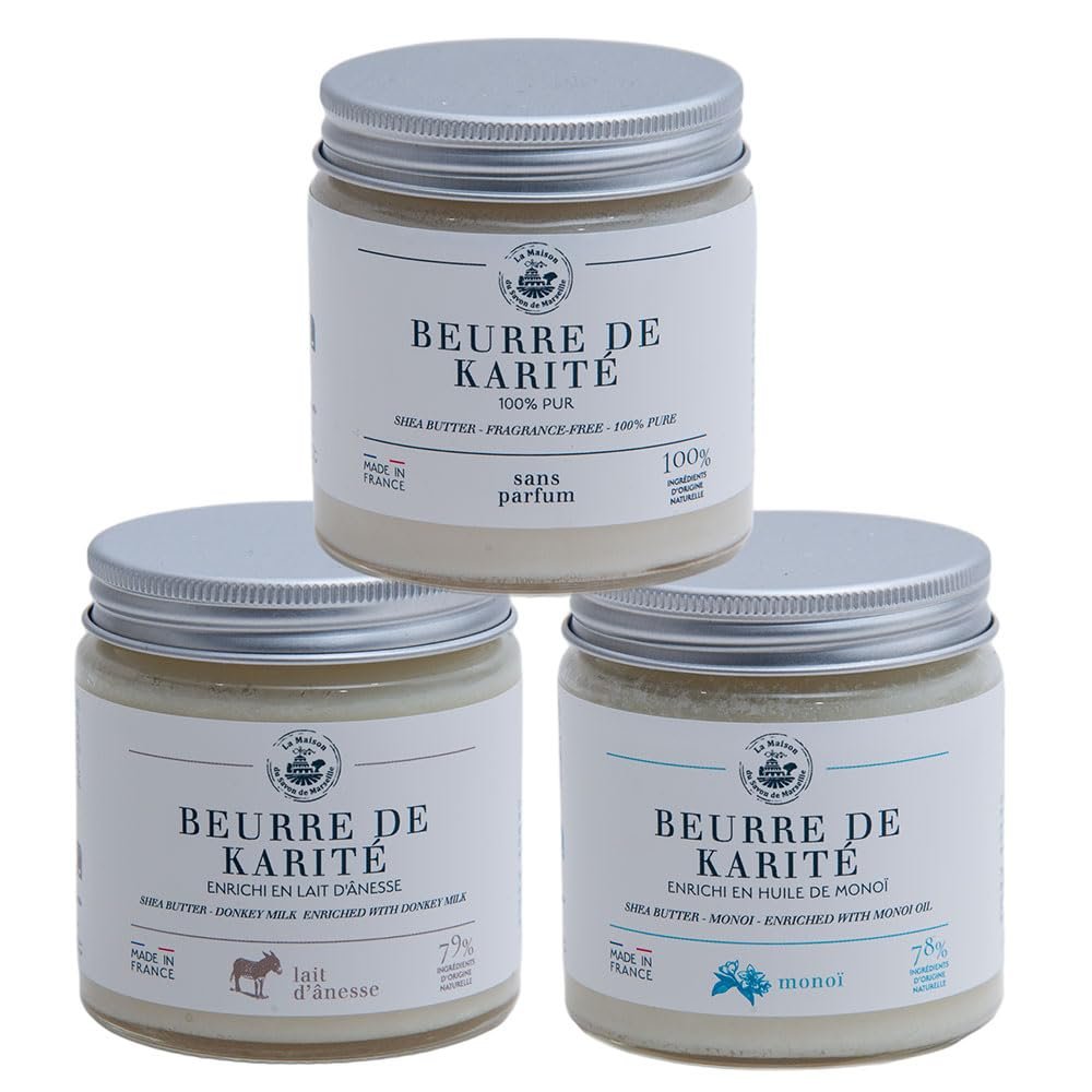 La Maison du Savon de Marseille Shea Butter Enriched with Donkey Milk - Pure & Natural Body Butter for All Skin Types - 7.23 oz - görsel 3