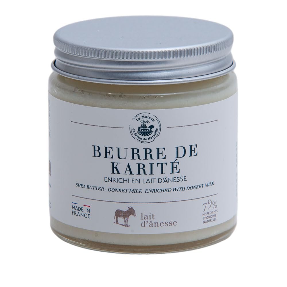 La Maison du Savon de Marseille Shea Butter Enriched with Donkey Milk - Pure & Natural Body Butter for All Skin Types - 7.23 oz - görsel 1