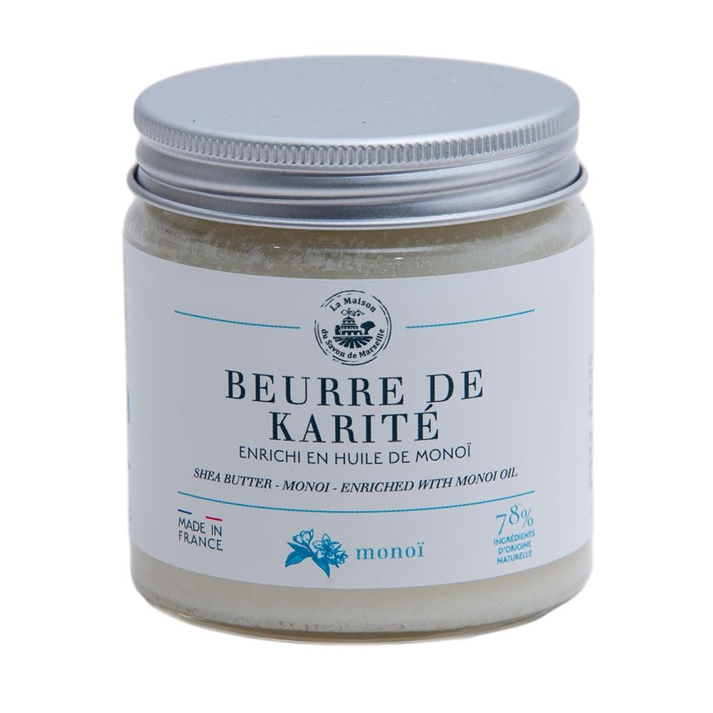 La Maison du Savon de Marseille Shea Butter Enriched with Coconut Oil and Monoi - Pure & Natural Body Butter for All Skin Types - 120ml - görsel 1