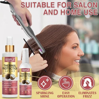 2-Pack Coconut Heat Protection Spray – Thermal Protector for Hair, Travel Size, Paraben & Dye Free