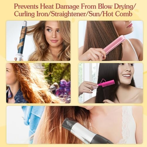 2-Pack Coconut Heat Protection Spray – Thermal Protector for Hair, Travel Size, Paraben & Dye Free - görsel 14