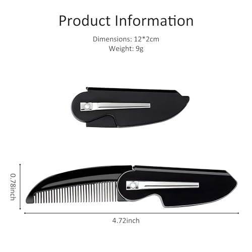 4-Pack Handmade Sawcut Mustache Comb – Best Pocket Folding Comb for Moustaches and Short Beards - görsel 14