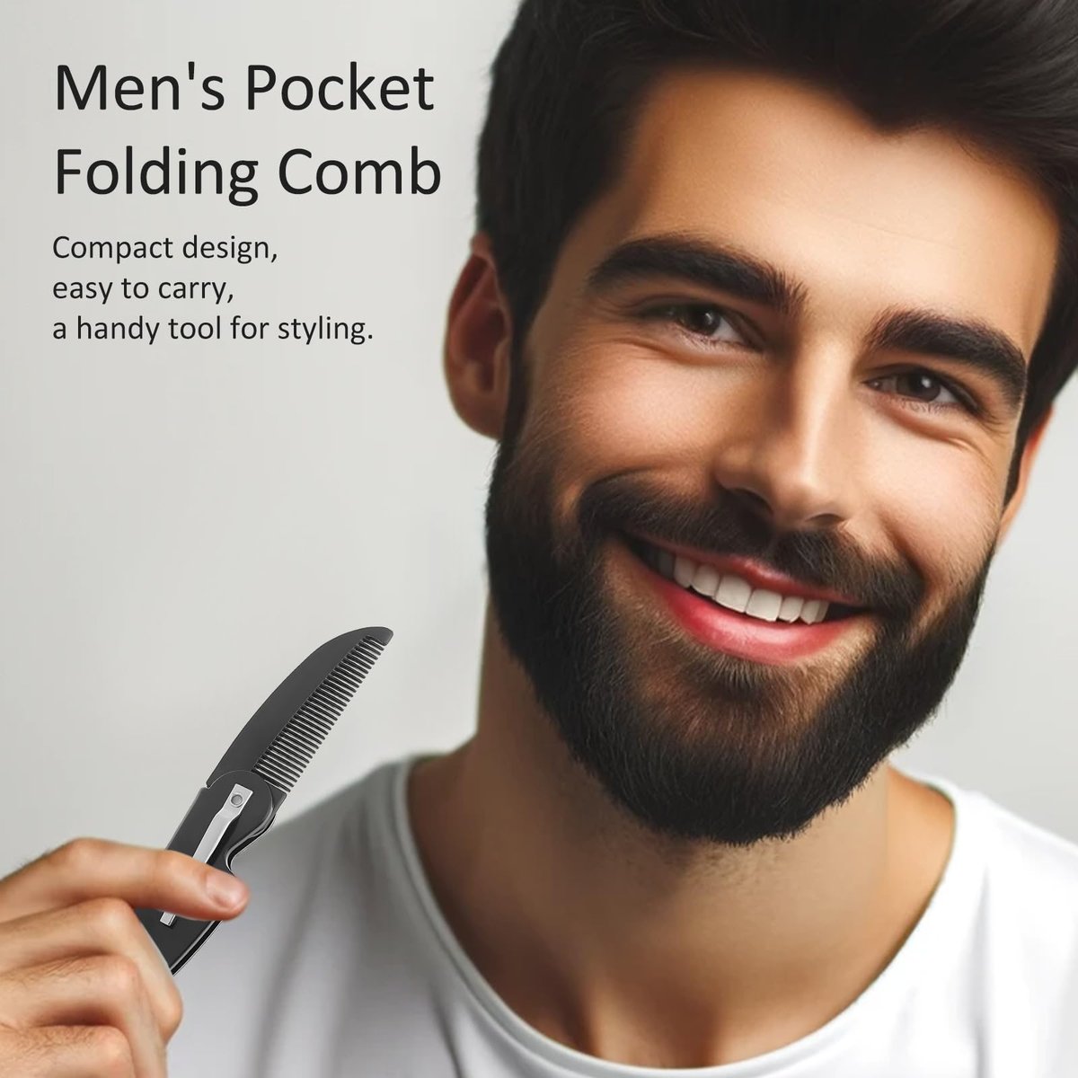 4-Pack Handmade Sawcut Mustache Comb – Best Pocket Folding Comb for Moustaches and Short Beards - görsel 5
