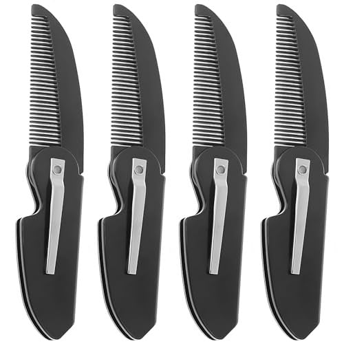 4-Pack Handmade Sawcut Mustache Comb – Best Pocket Folding Comb for Moustaches and Short Beards - görsel 2