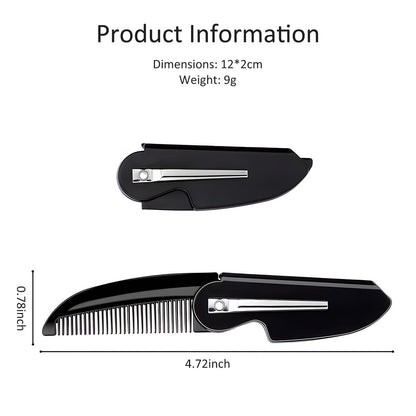 4-Pack Handmade Sawcut Mustache Comb – Best Pocket Folding Comb for Moustaches and Short Beards