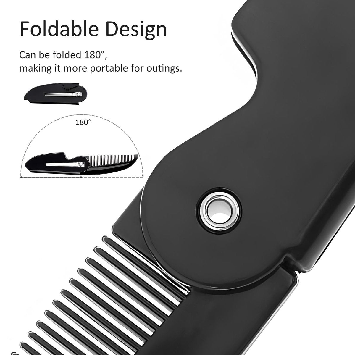 4-Pack Handmade Sawcut Mustache Comb – Best Pocket Folding Comb for Moustaches and Short Beards - görsel 7