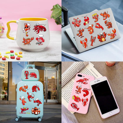 96PCS Crawfish Boil Party Favors Pre-Cut Temporary Tattoos - Themed Birthday Party Supplies Decorations Summer Seafood Lobster Crayfish Shrimp Stickers Gifts for Boys Girls Kids School Prizes Carnival