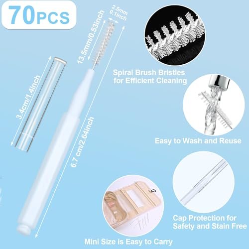 MAPVOLUT 70-Piece Heavy Duty Shower Head Cleaning Brush Set - Professional Grade Bristles for Deep Cleaning Small Holes, Gaps, and Clogs - Durable & Portable Cleaning Tool Kit Avelisse