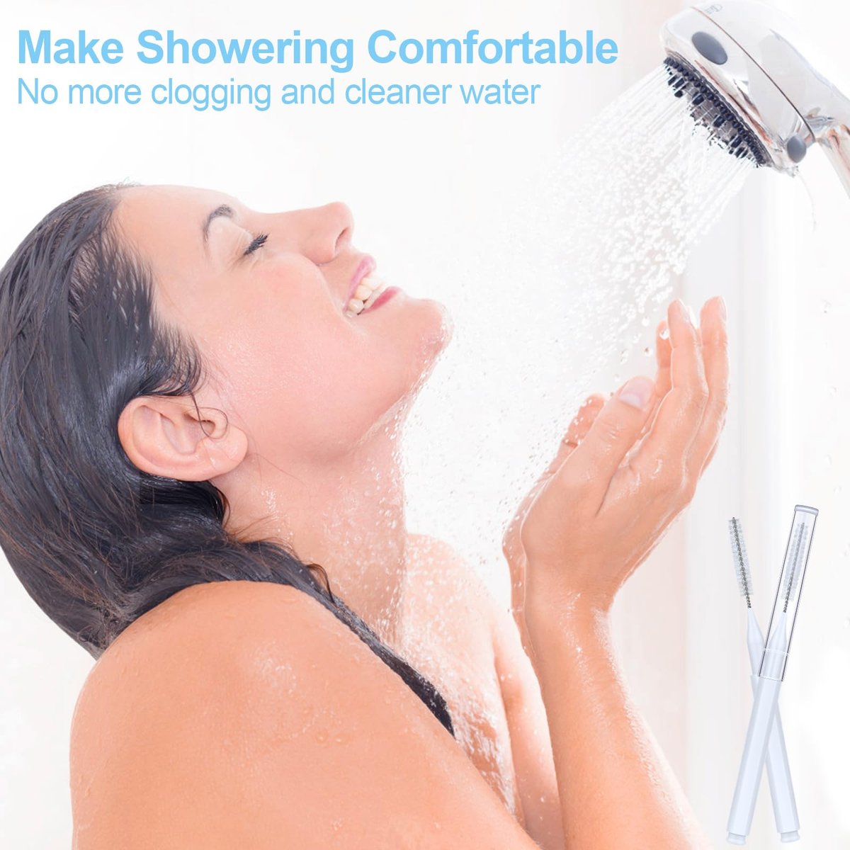 MAPVOLUT 70-Piece Heavy Duty Shower Head Cleaning Brush Set - Professional Grade Bristles for Deep Cleaning Small Holes, Gaps, and Clogs - Durable & Portable Cleaning Tool Kit Avelisse